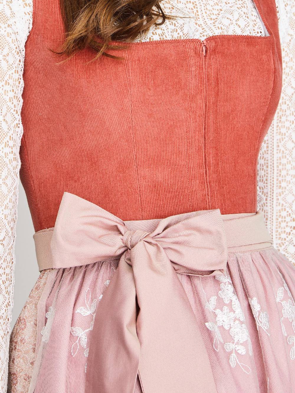 Limberry Coral-farbenes Dirndl mit Cord-Mieder - CAMILLE DUSTY ROSE Bis zu 65% Rabatt