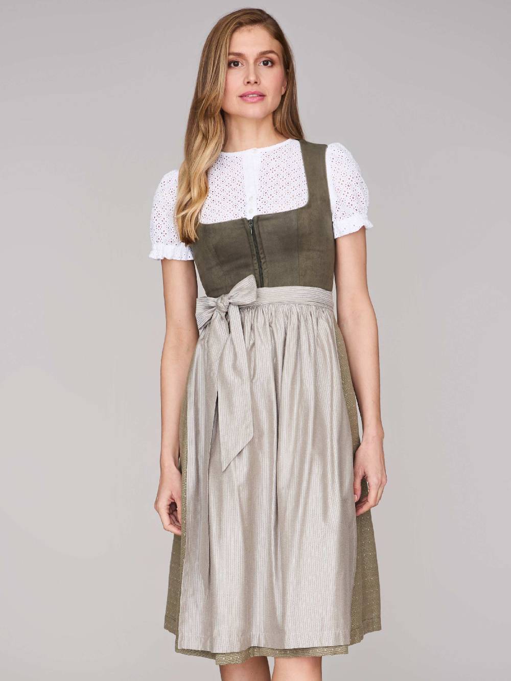 Limberry Moosgrünes Dirndl mit Velours-Mieder - ISOBEL MOSSY GREEN Outlet