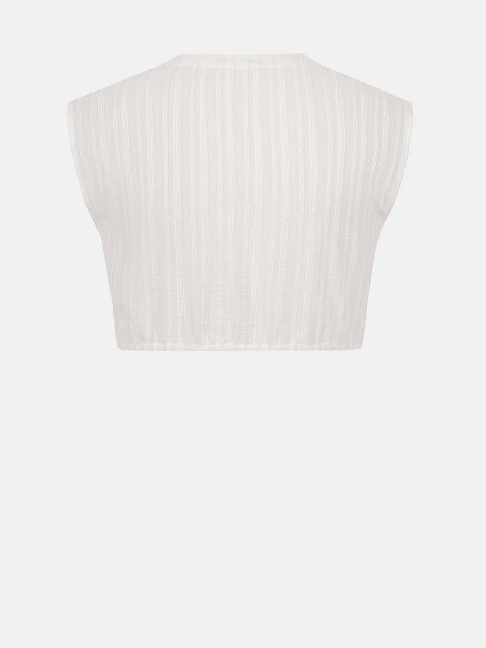 Limberry Weiße Dirndlbluse - KELLY STRIPPED COTTON WHITE Fabrik Onlineshop