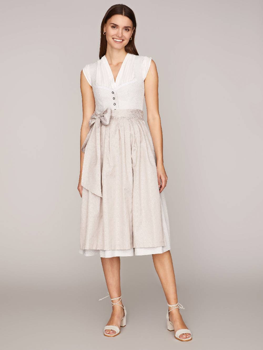 Limberry Weiße Dirndlbluse - KELLY STRIPPED COTTON WHITE Fabrik Onlineshop
