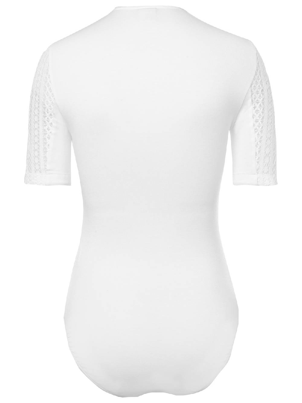 Limberry Weißer Trachtenbody mit floralem Muster - CHIQUITA Online Shopping