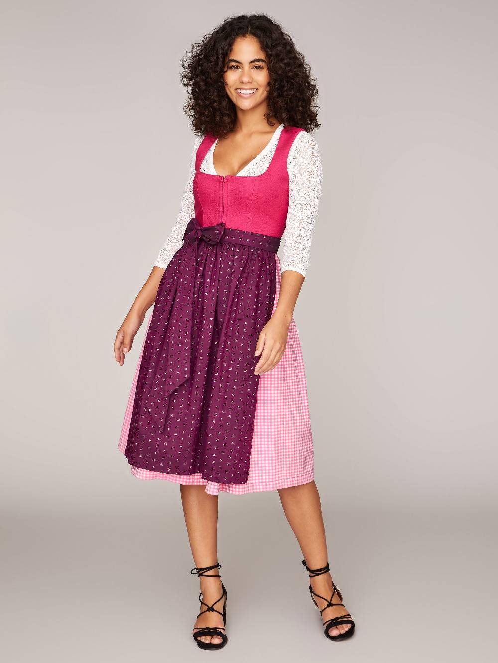 Limberry Pinkes Dirndl mit Leinen-Mieder - MIRANDA PINK Weihnachtsangebot