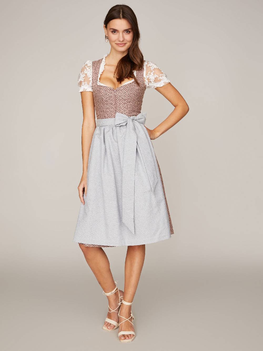 Limberry Geblümtes roséfarbenes Dirndl - ANNE DUSTY ROSE Jubiläumsangebot