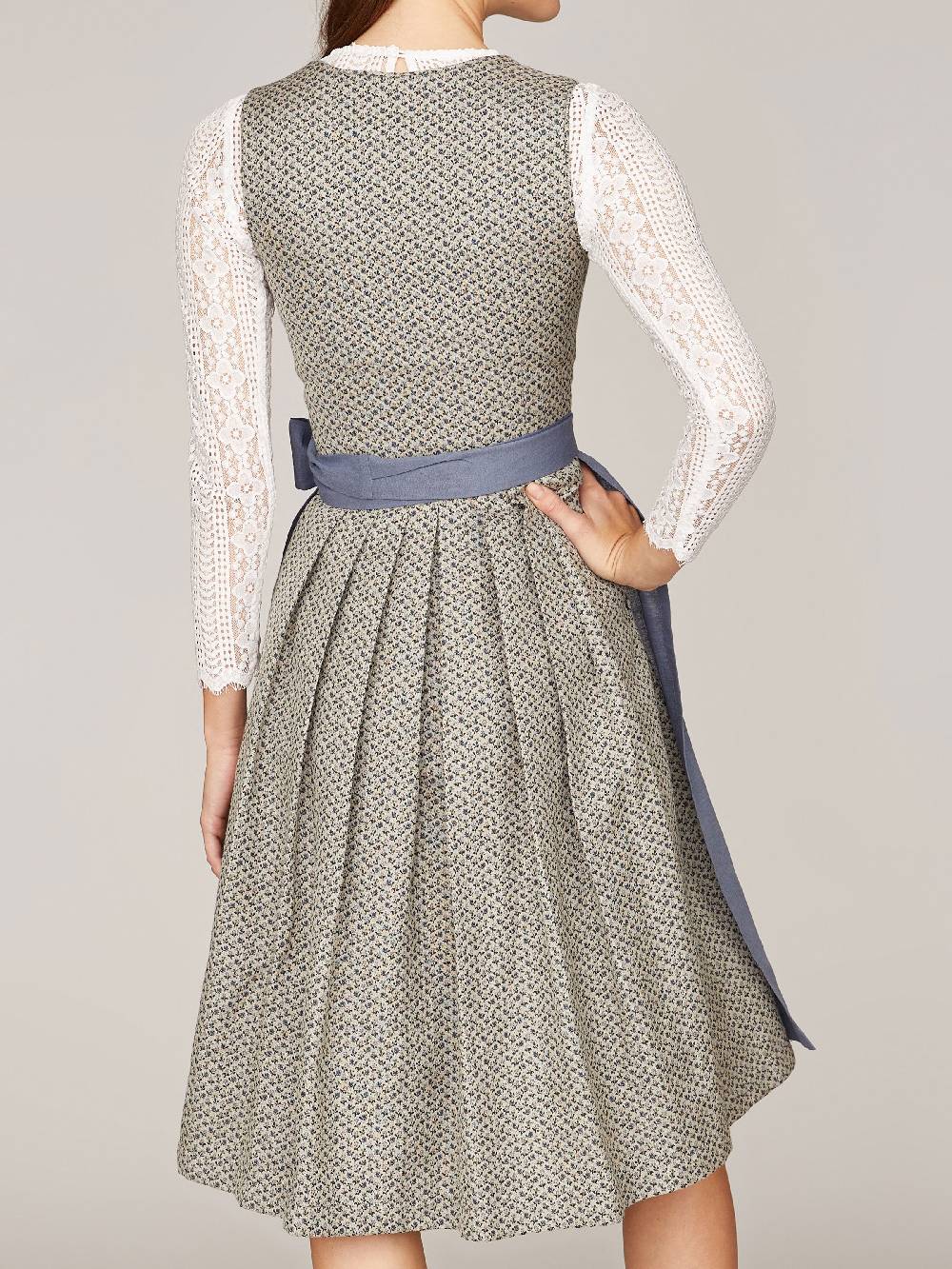 Limberry Beige-Blaues Dirndl - ANNE SMOKE BLUE Lagerräumung