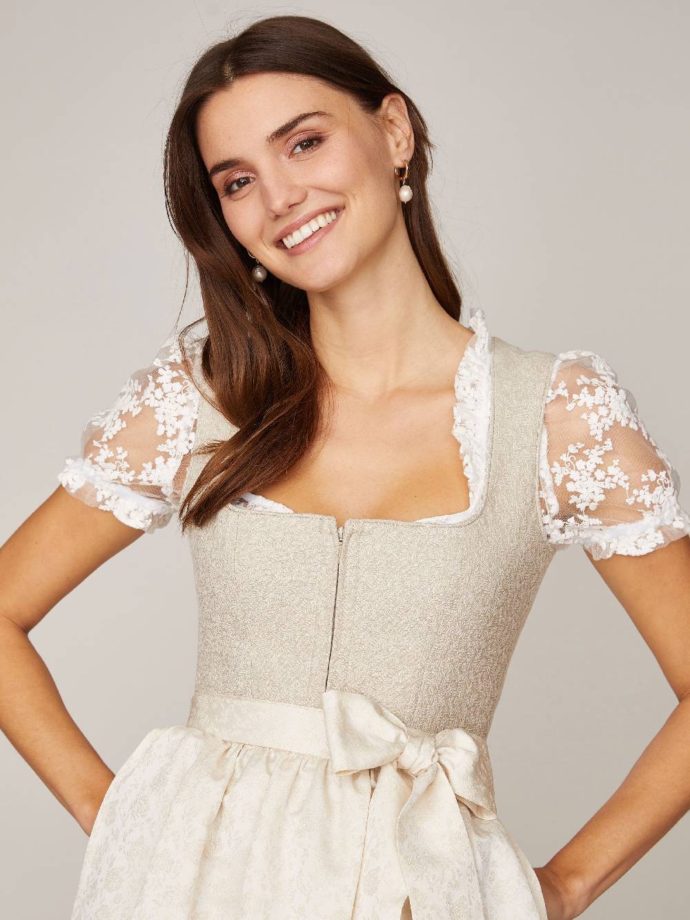 Limberry Beigefarbenes Dirndl - EMMA IVORY Heißer Verkauf