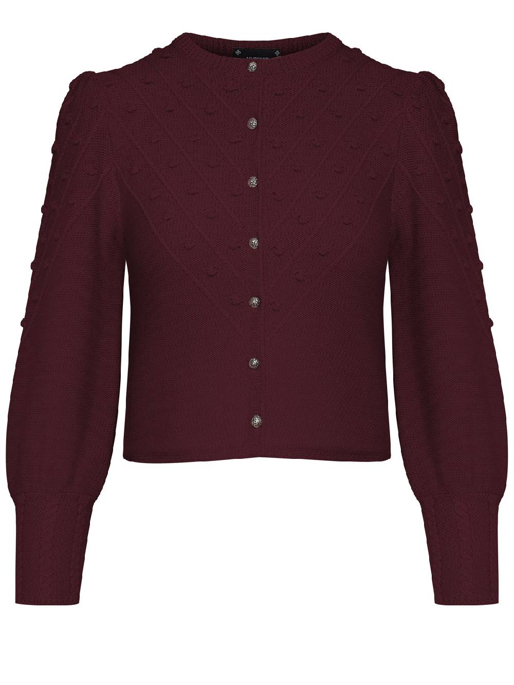 Limberry Weinrote Strickjacke mit Puffarm - MIA Online Outlet