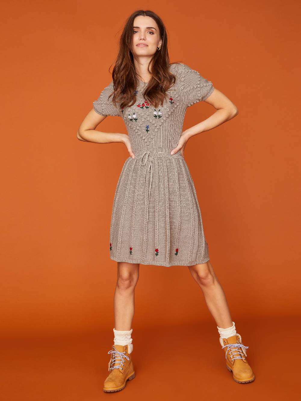 Limberry Graues Strickkleid - HEIDI Zeitlich begrenztes Angebot