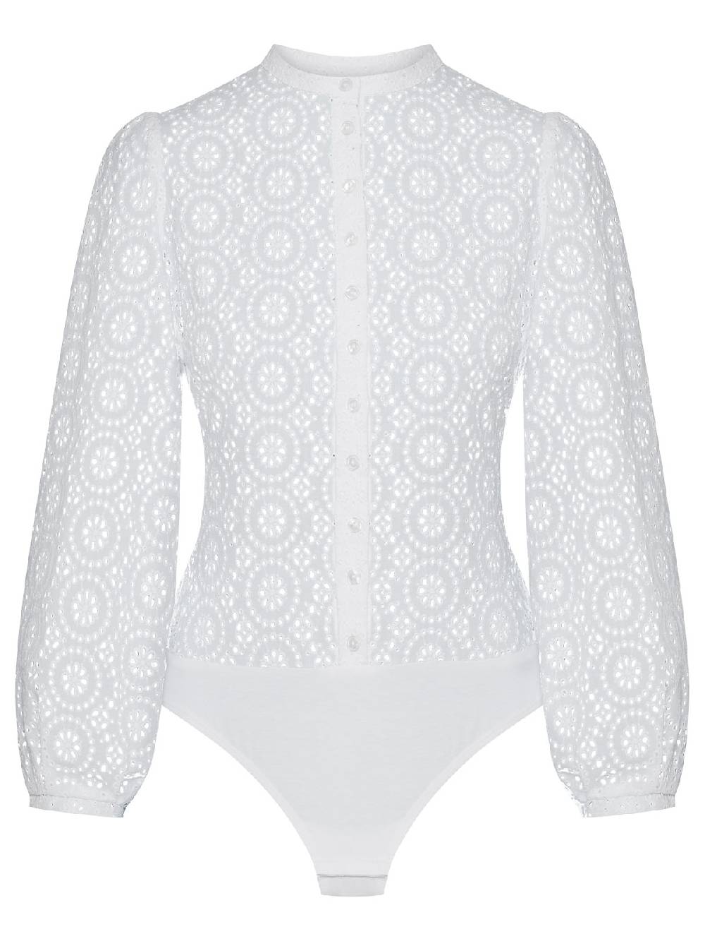 Limberry Cremeweißer Body mit Stickerei - LOLA WEISS Bestseller