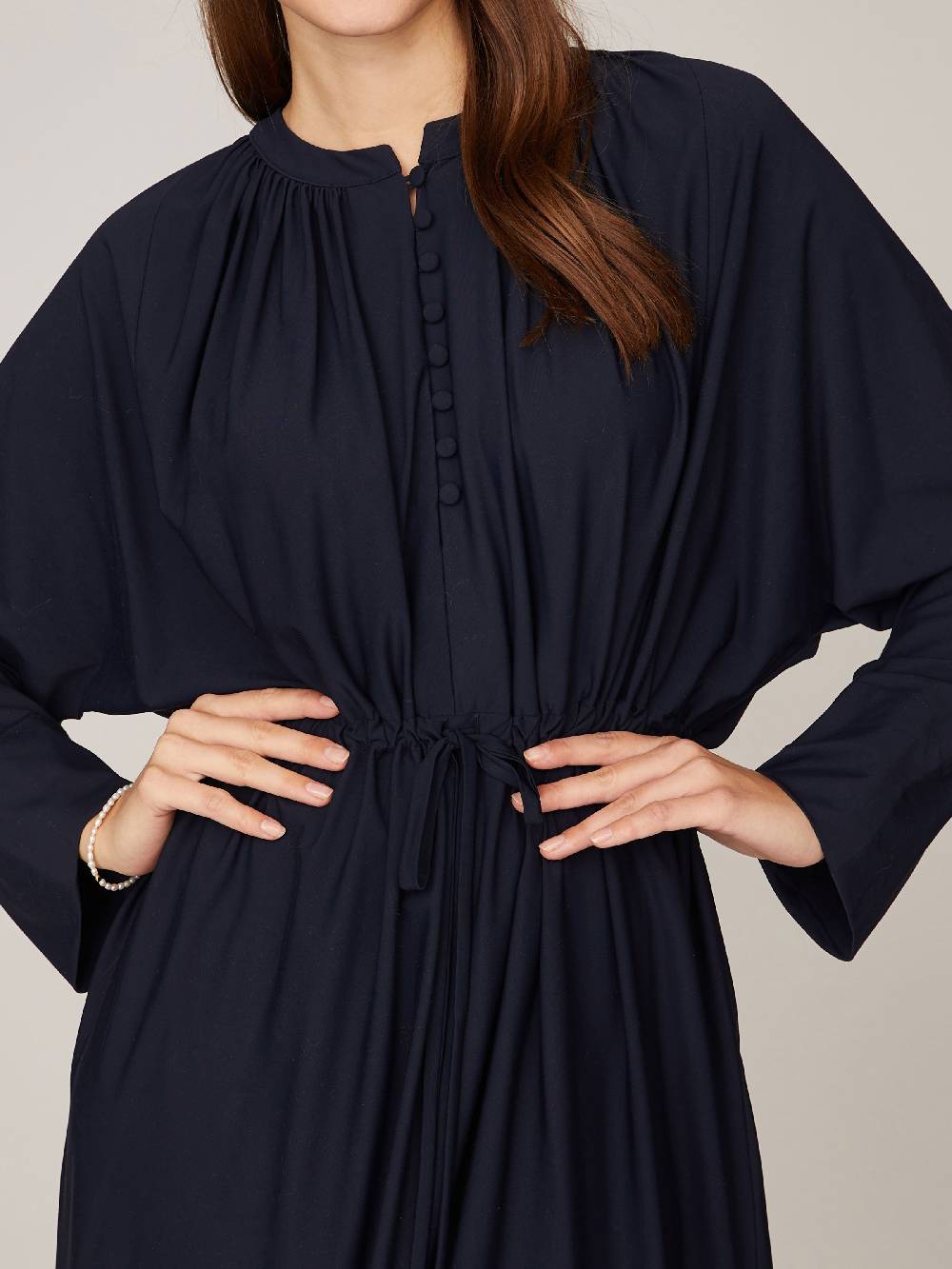 Limberry Dunkelblaues Oversize-Kleid mit Knopfleiste - LIV SCHWARZBLAU Saisonschlussverkauf