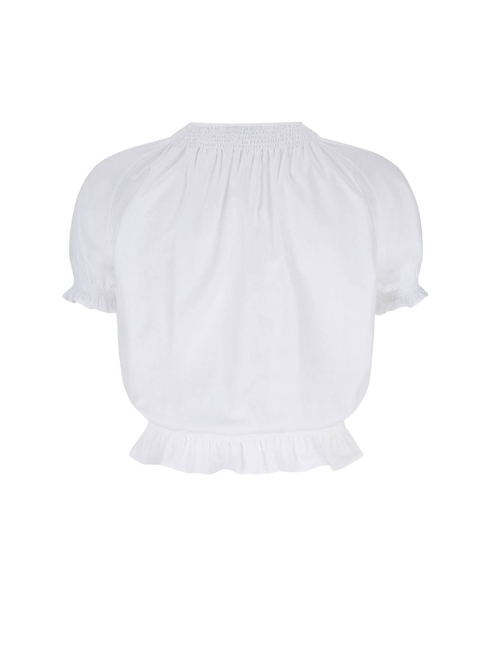 Limberry Weiße Kurzarm-Bluse - LIBERTY REINWEISS Große Rabatte