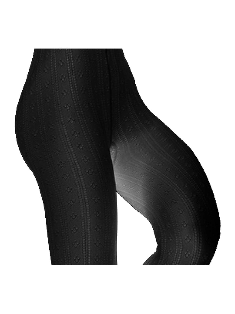 Limberry Schwarze Strickstrumpfhose im Trachten-Look - L2064-01 Kauf eins, bekomm eins gratis