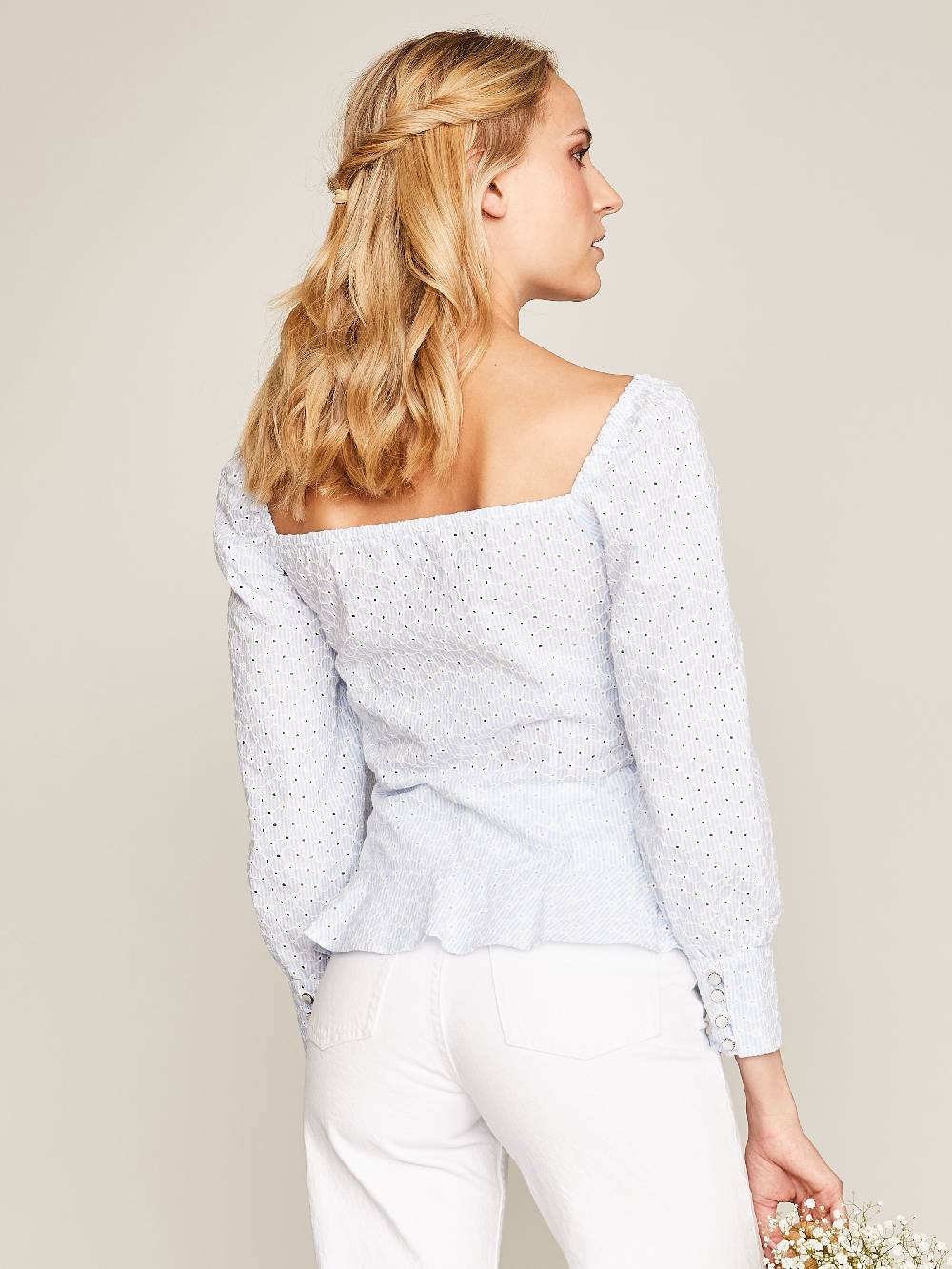 Limberry Blaue Bluse mit Schößchen - JANE Tägliche Deals