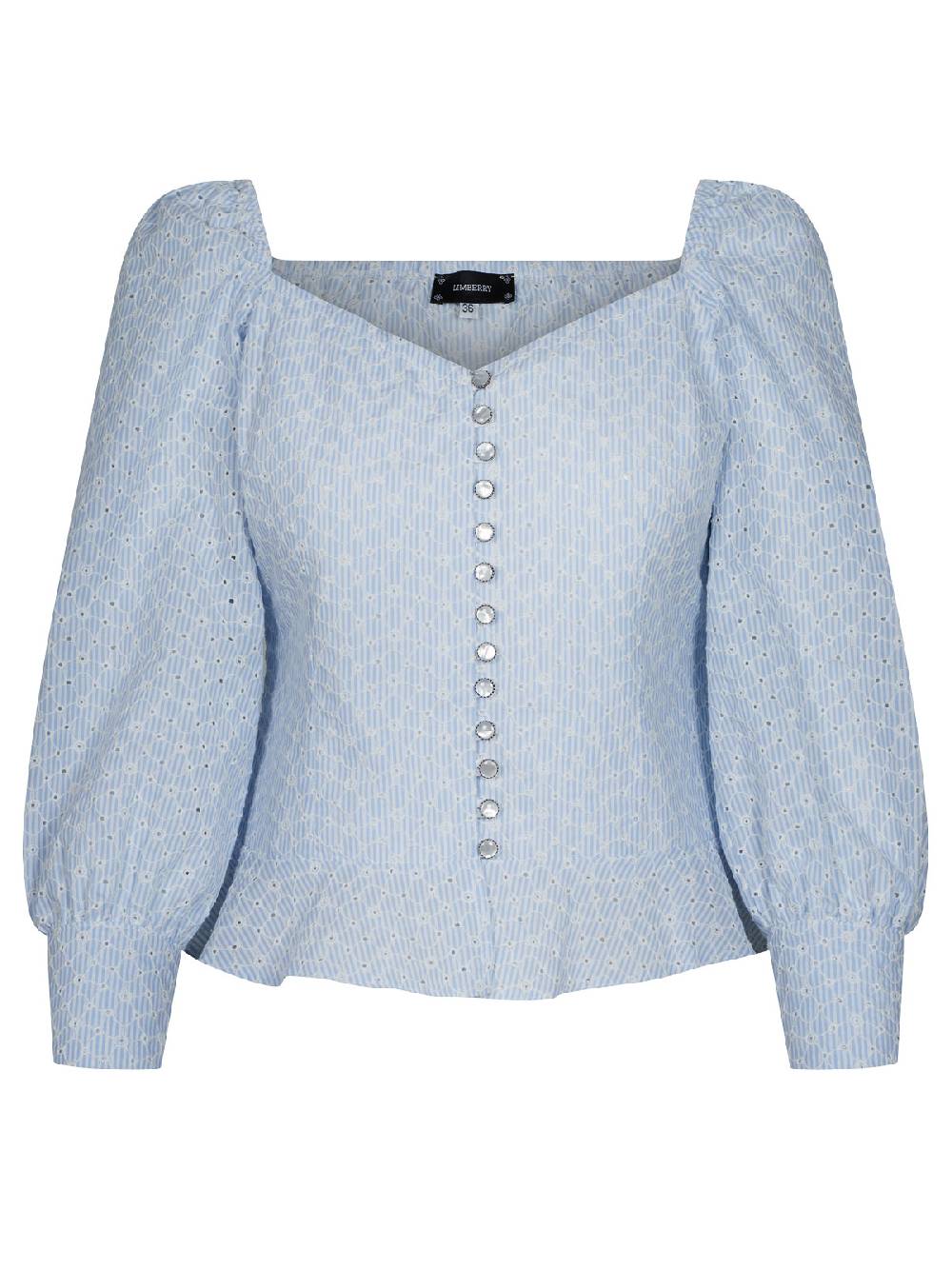 Limberry Blaue Bluse mit Schößchen - JANE Tägliche Deals