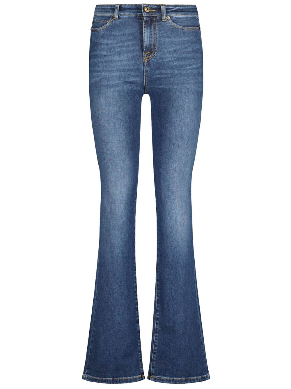 Limberry Stahlblaue Highwaist-Jeans im Flair-Schnitt - LESLIE Kostenlose Rückgabe
