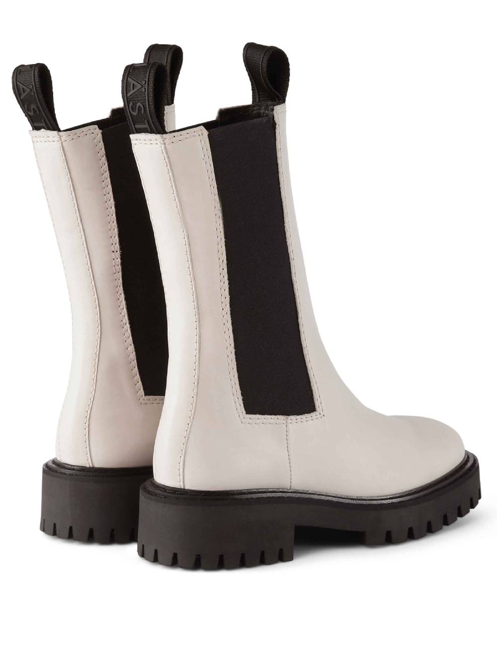Limberry Schwarz-weißer Chelsea-Boot mit Plateau - ANGIE Begrenzte Freigabe