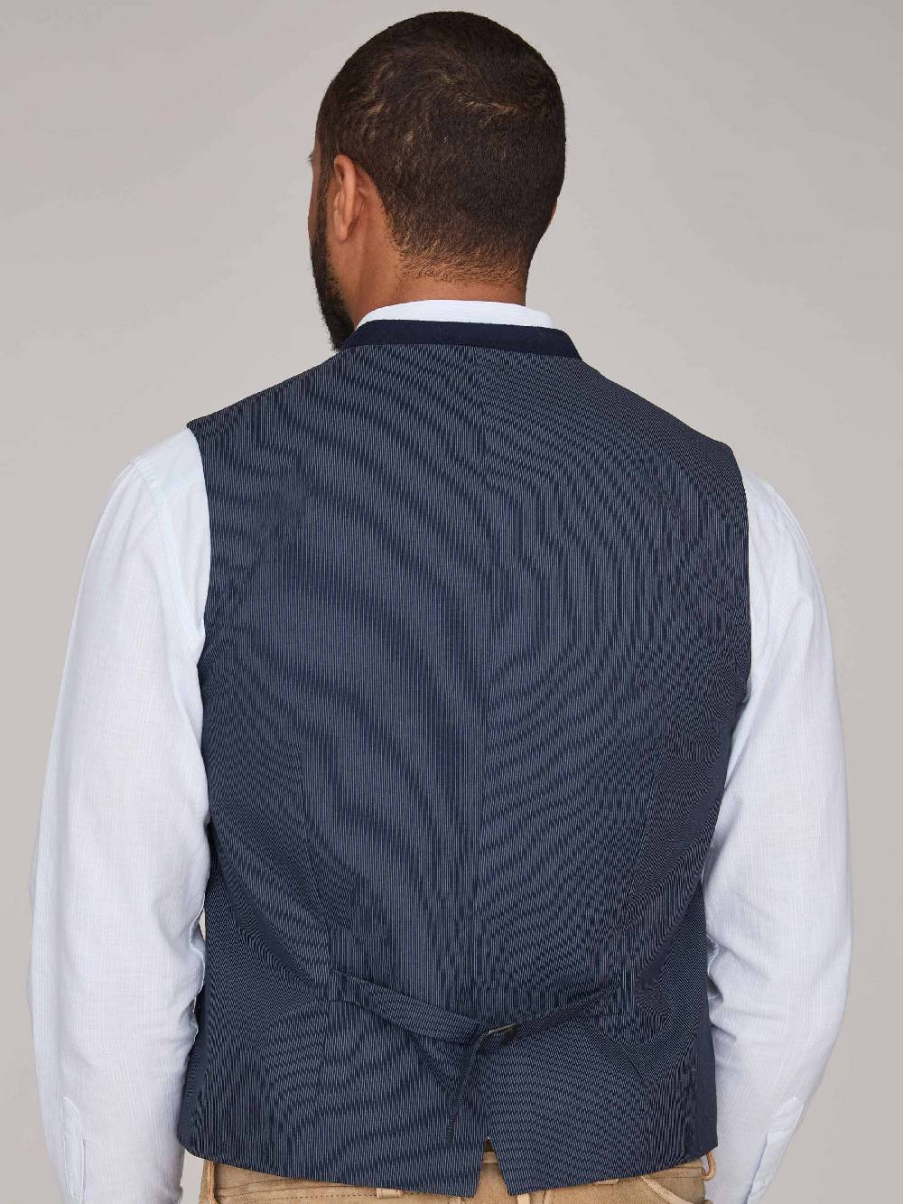 Limberry Gemusterte dunkelblaue Trachtenweste - MAXIMILIAN DARK NAVY Super Rabatt