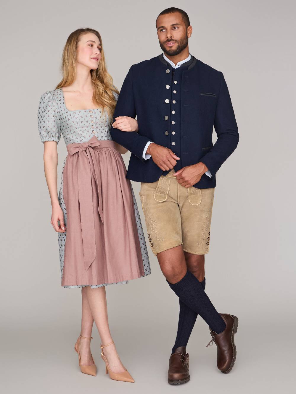 Limberry Gemusterte dunkelblaue Trachtenweste - MAXIMILIAN DARK NAVY Super Rabatt