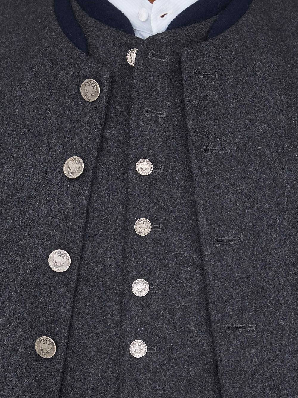 Limberry Graue Trachtenweste aus Loden - THEO SLATE GREY Black Friday Preise