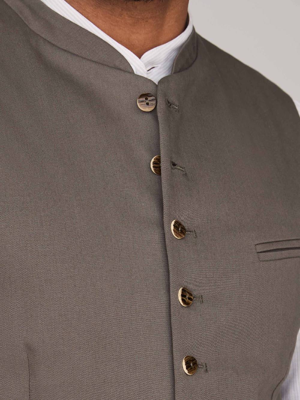 Limberry Grüne Trachtenweste - FELIX LIGHT KHAKI Im Verkauf
