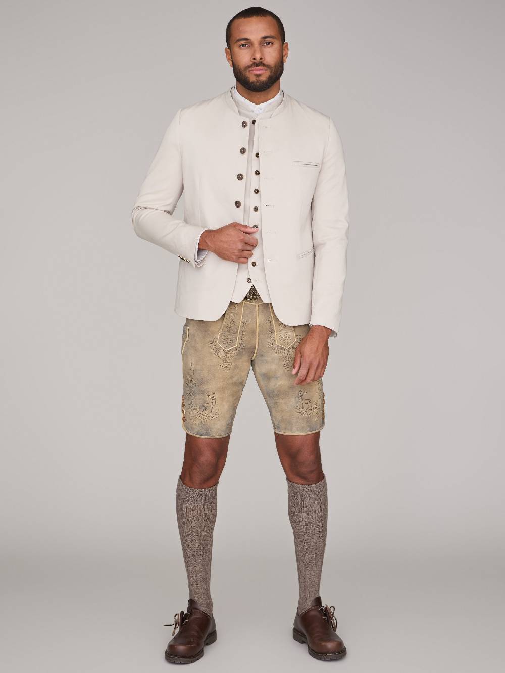 Limberry Beiger Trachtenjanker - VINCENT LIGHT BEIGE 50% Rabatt für begrenzte Zeit