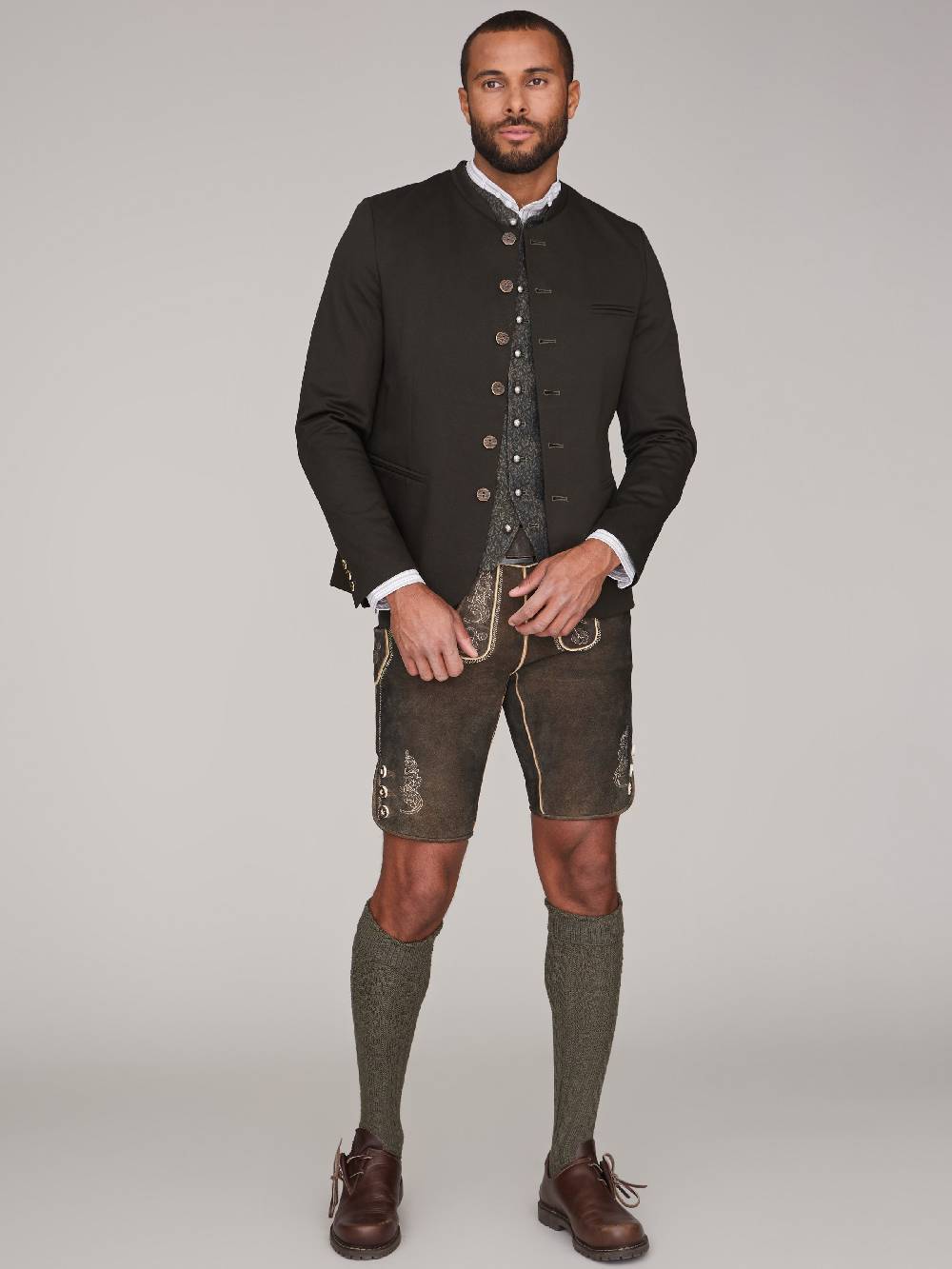 Limberry Dunkelgrüner Trachtenjanker - VINCENT DARK KHAKI 2025