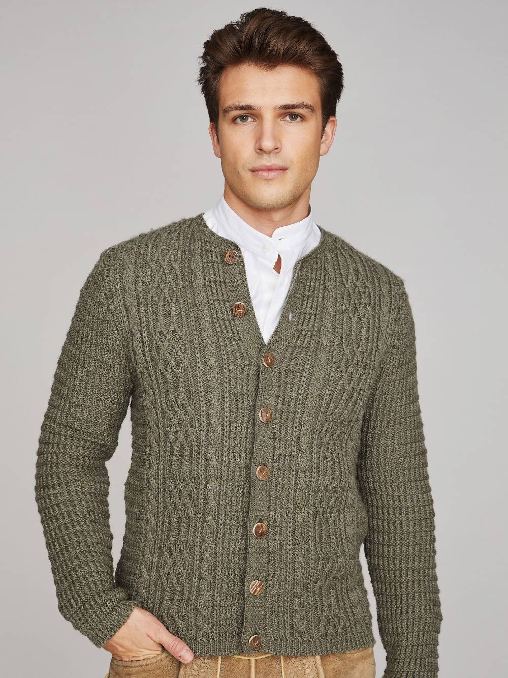 Limberry Olivgrüne Strickjacke - ANTON Fabrikpreis