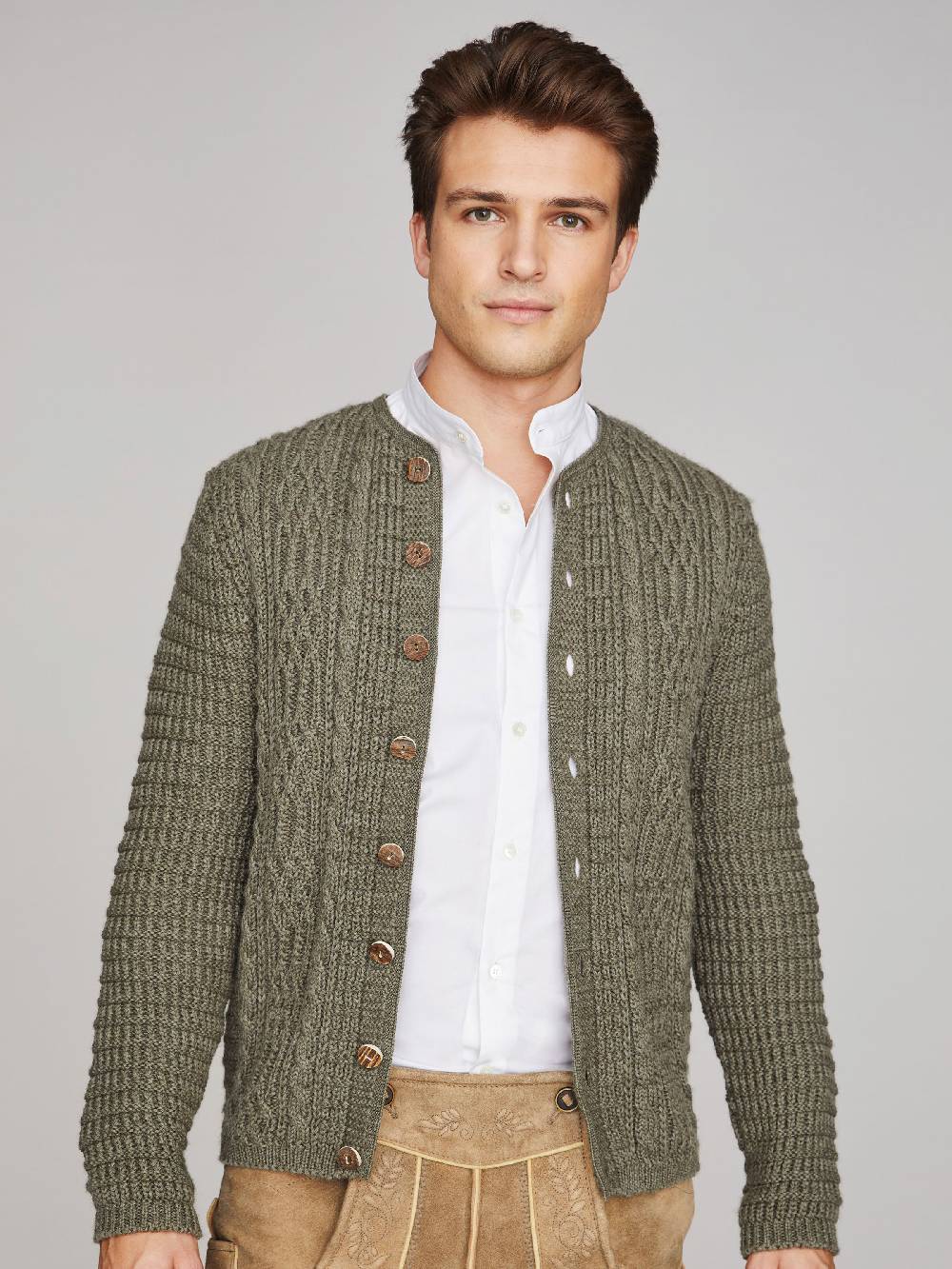 Limberry Olivgrüne Strickjacke - ANTON Fabrikpreis