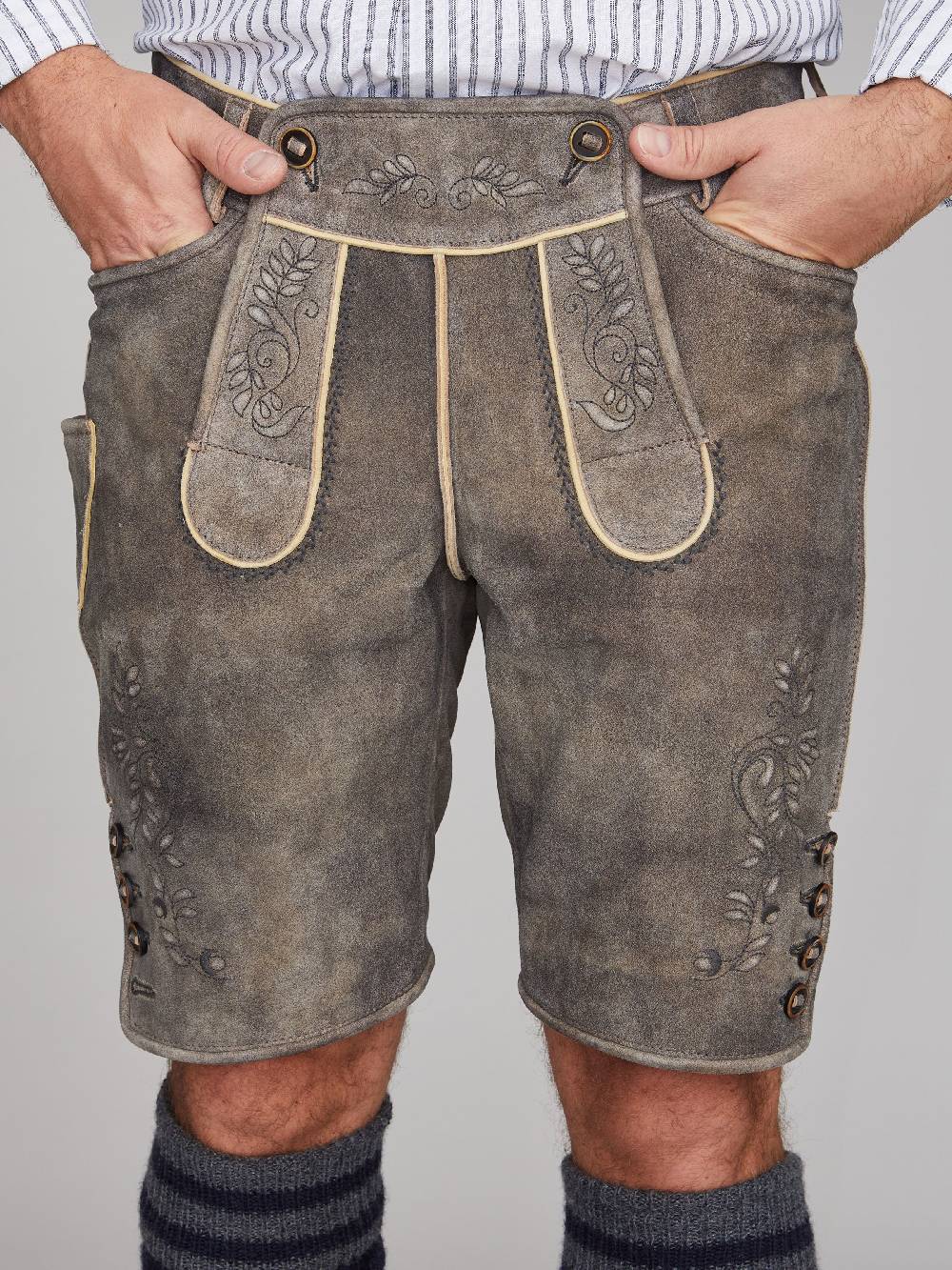 Limberry Steinbraune Lederhose - LEOPOLD STEIN