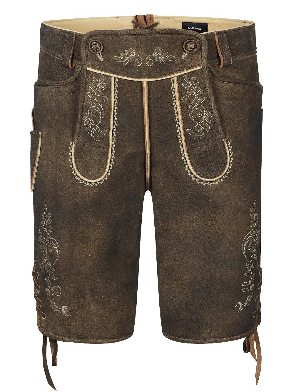 Limberry Dunkelbraune Lederhose - LEOPOLD BRAUN Neueste Mode