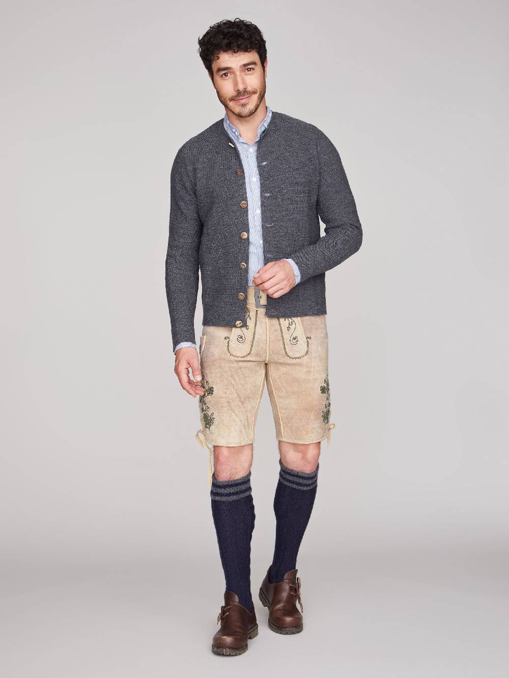 Limberry Schlamm-farbene Ziegenlederhose - LX9666 SCHLAMM Sonderangebot der Fabrik