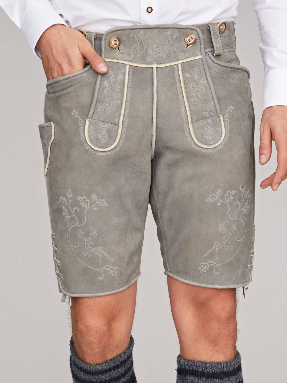 Limberry Graue Lederhose - VEIT GRAU Clearance-Verkauf