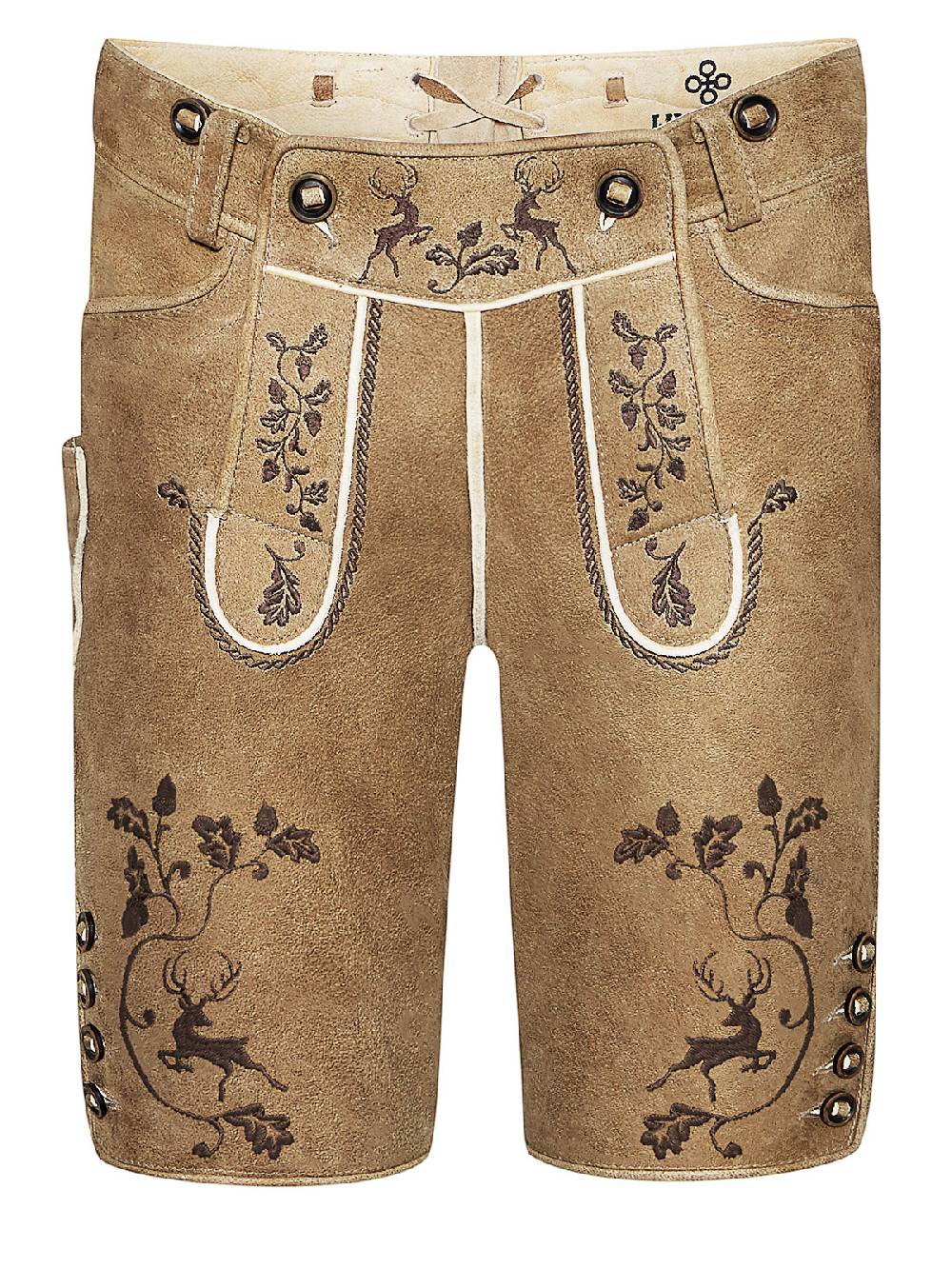 Limberry Hellbraune Hirsch-Lederhose - LUDWIG HELLBRAUN Speichern exportieren