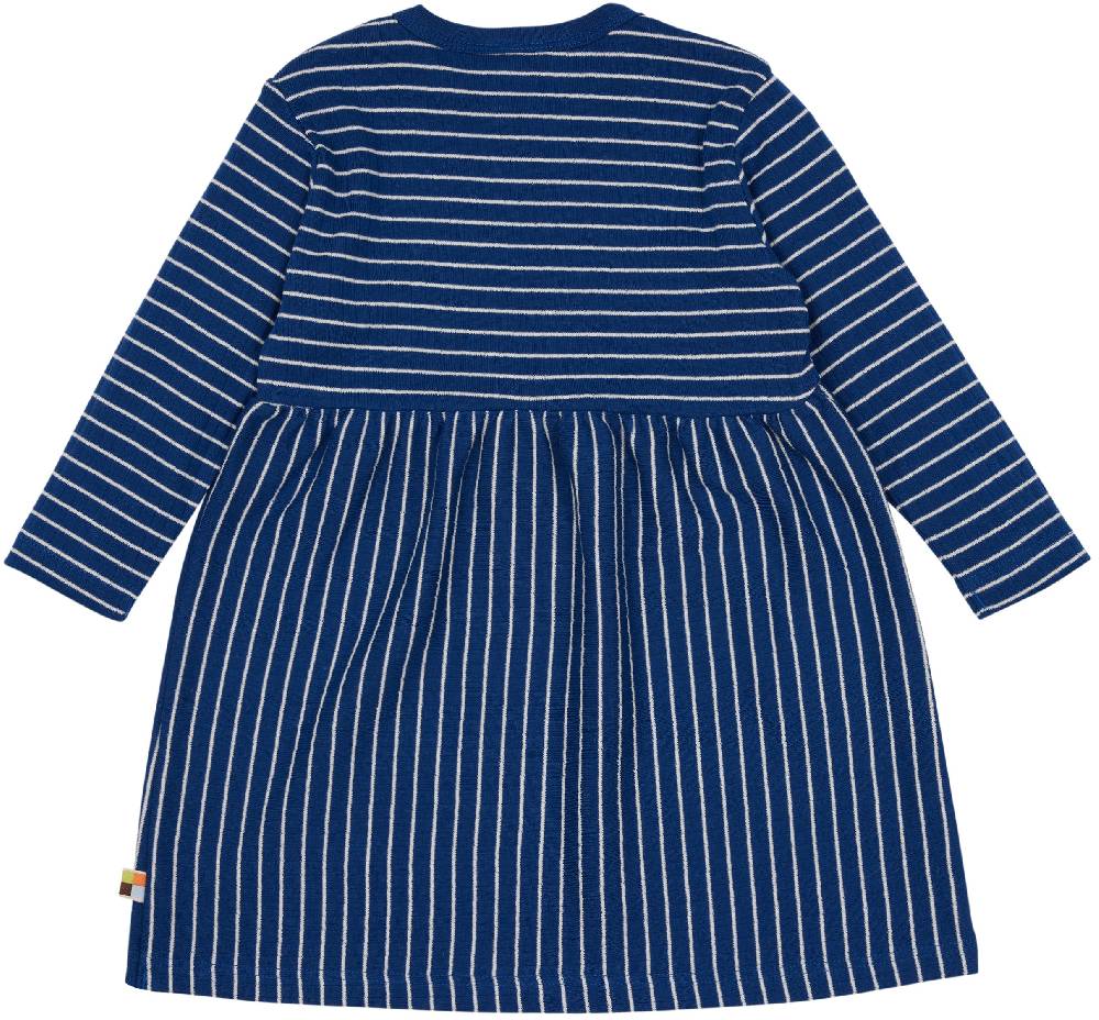 Loud Proud Kleid langarm gestreift mit Rippe Neueste Stile