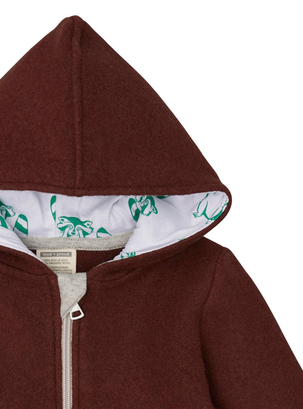 Loud Proud Wollfleece-Jacke mit Kapuze Letzte 2 Tage