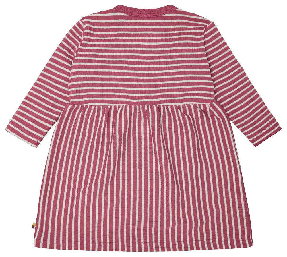 Loud Proud Kleid langarm gestreift mit Rippe Auslauf