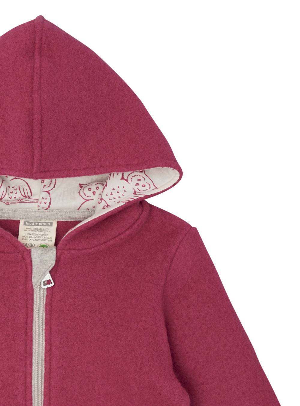 Loud Proud Wollfleece-Jacke mit Kapuze Cyber Monday