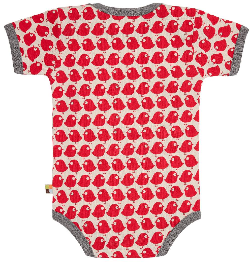 Loud Proud Body Kurzarm mit Druck Vögel Fabrikpreis