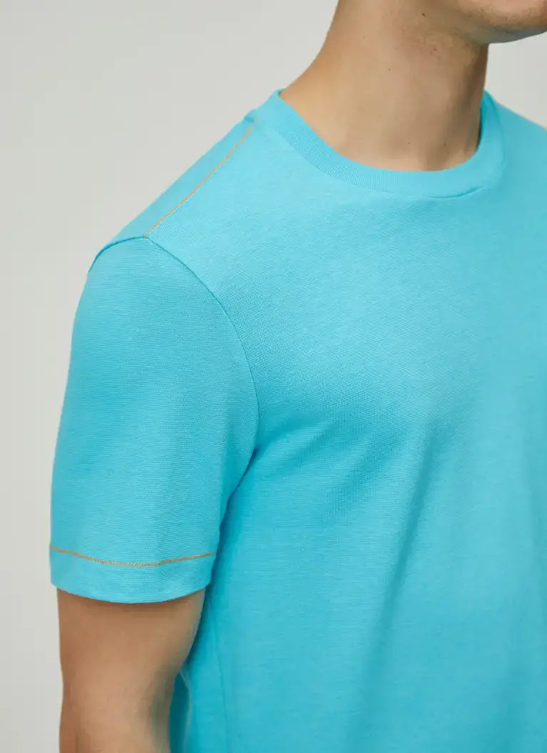 Maerz Muenchen RundhalsshirtBaumwoll-Leinen-MixArt. Nr. 661500-816 Online Outlet