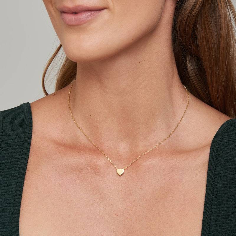 Mosuo Jewellery Herz Gold Halskette - Vermeil Große Rabatte