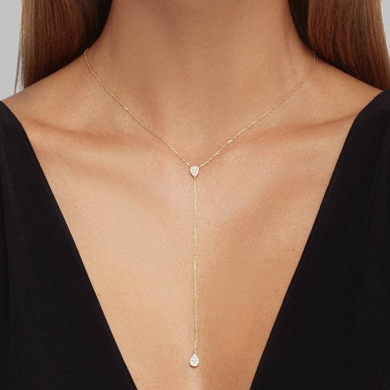 Mosuo Jewellery Teardrop Lariat Halskette - Vermeil Kostenlose Rückgabe