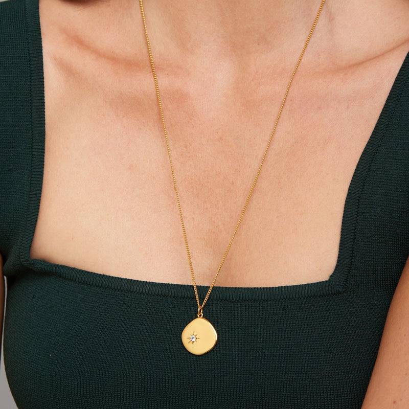 Mosuo Jewellery Geburtsstein Halskette April - Vermeil & Topas Super Rabatt