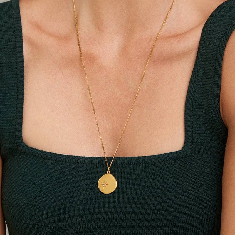 Mosuo Jewellery Geburtsstein Halskette November - Vermeil & Citrin Speichern exportieren