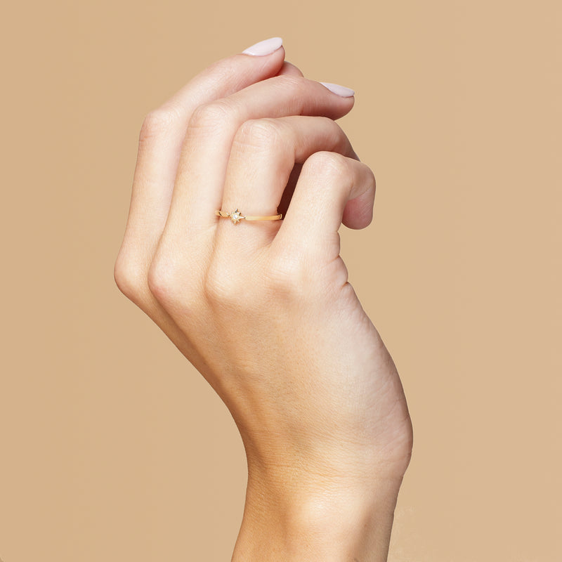 Mosuo Jewellery Diamant Nordstern Ring 50% Rabatt für begrenzte Zeit