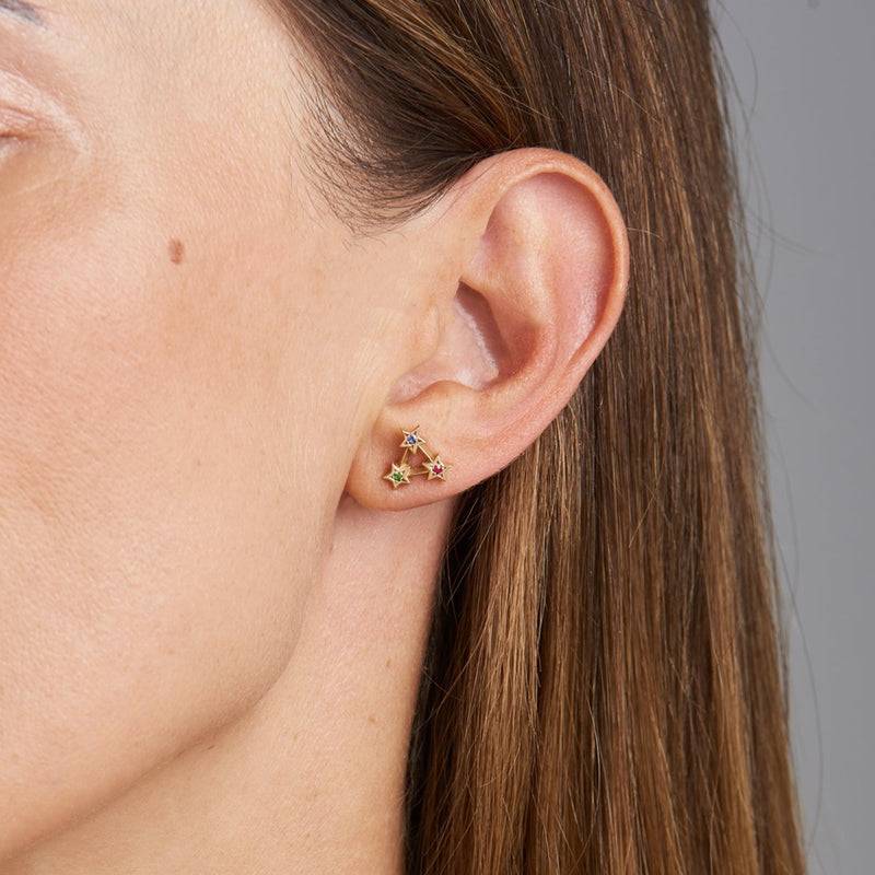 Mosuo Jewellery Regenbogen Stern Ohrstecker Versandkostenfrei