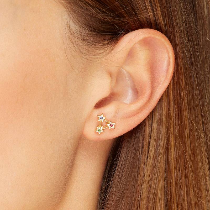 Mosuo Jewellery Regenbogen Stern Ohrstecker Versandkostenfrei