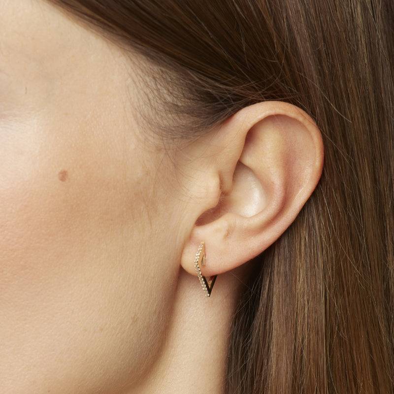Mosuo Jewellery Eckige Diamant Creolen Begrenztes Angebot