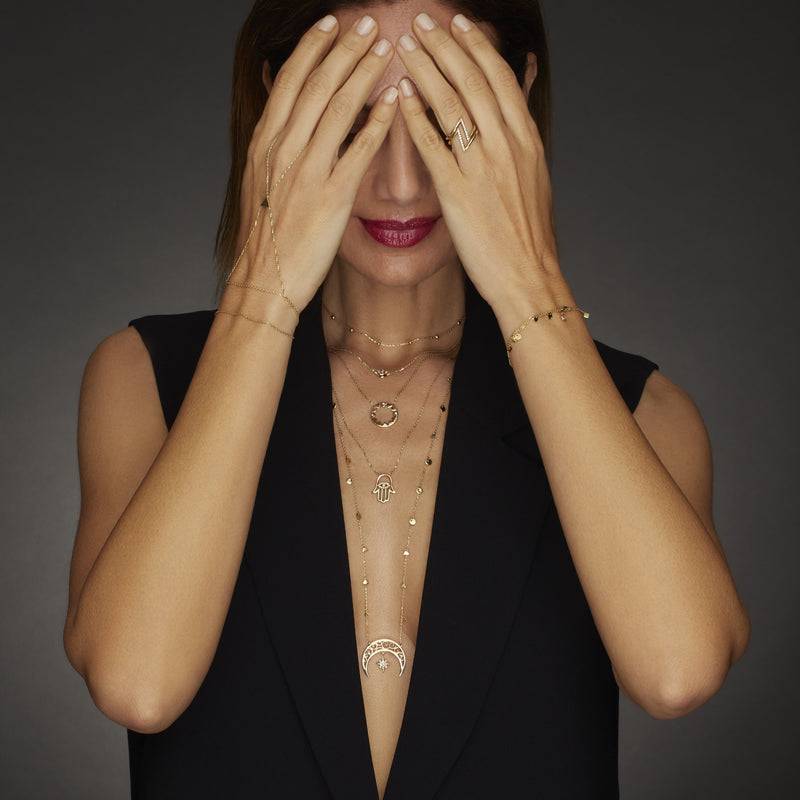 Mosuo Jewellery Diamant Mond & Stern Halskette Top Angebot