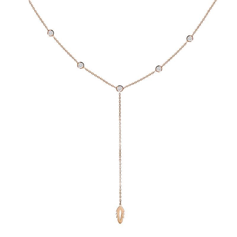 Mosuo Jewellery Feder Y-Halskette mit Steinen Bestseller