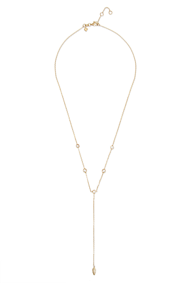 Mosuo Jewellery Feder Y-Halskette mit Steinen Bestseller