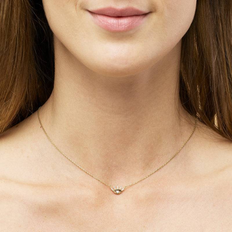 Mosuo Jewellery Evil Eye Diamant Halskette Sonderangebote
